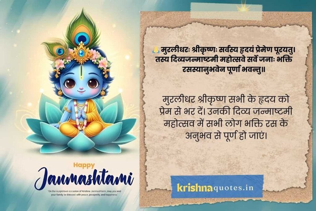 Krishan Janmashtami Wishes In Hindi