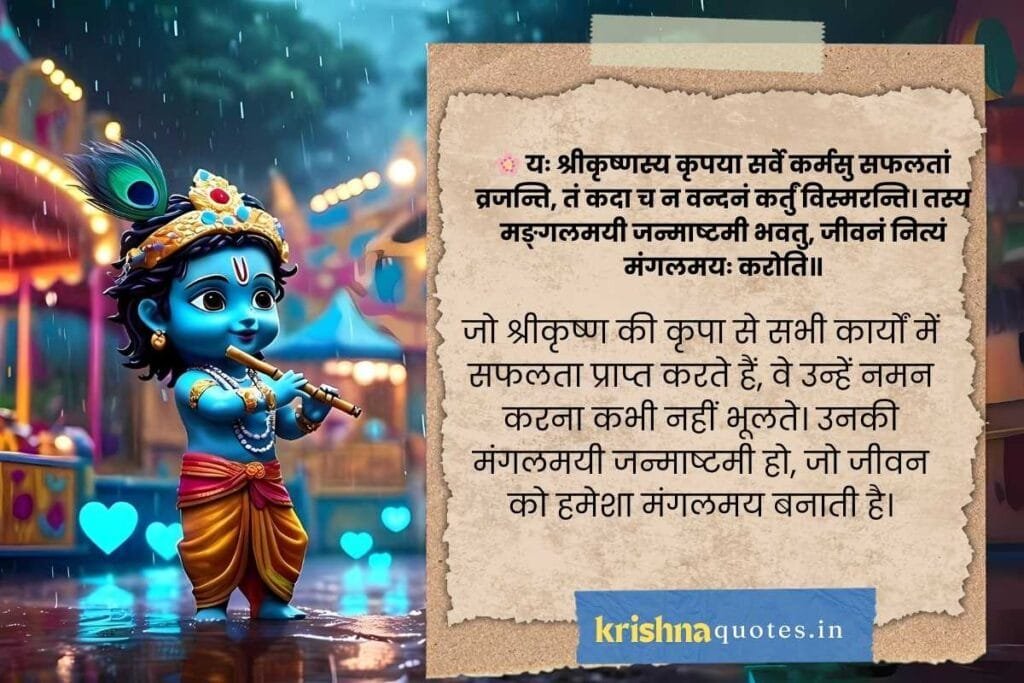 Krishan Janmashtami Wishes In Hindi