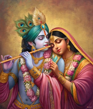 Radha Krishna Painting by Soulful Painting